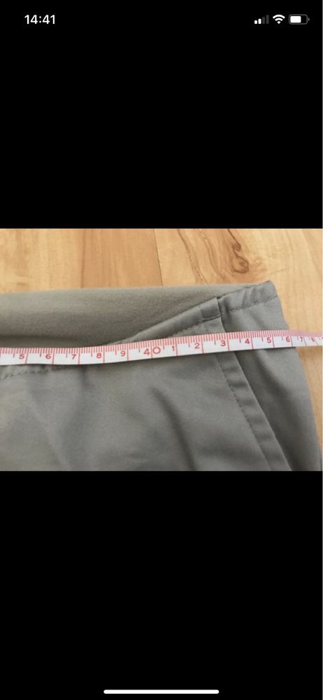 Duo Maternity M Spodnie capri rybaczki ciążowe szare beżowe