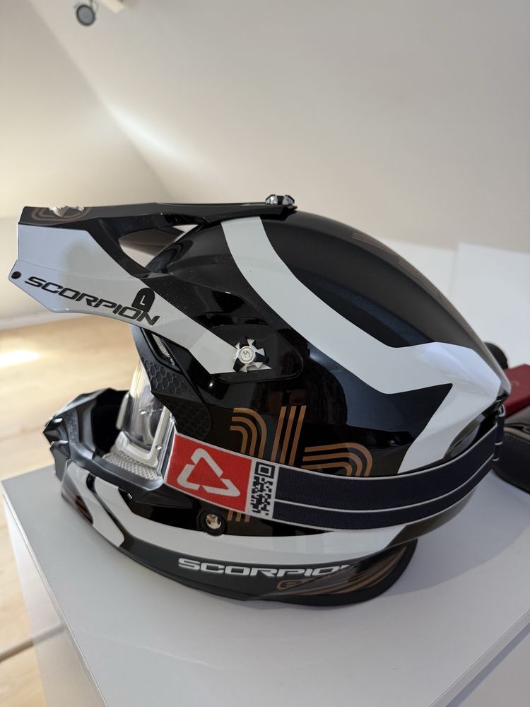 Kask cross scorpion VX 16 EVO AIR okulary LEATT