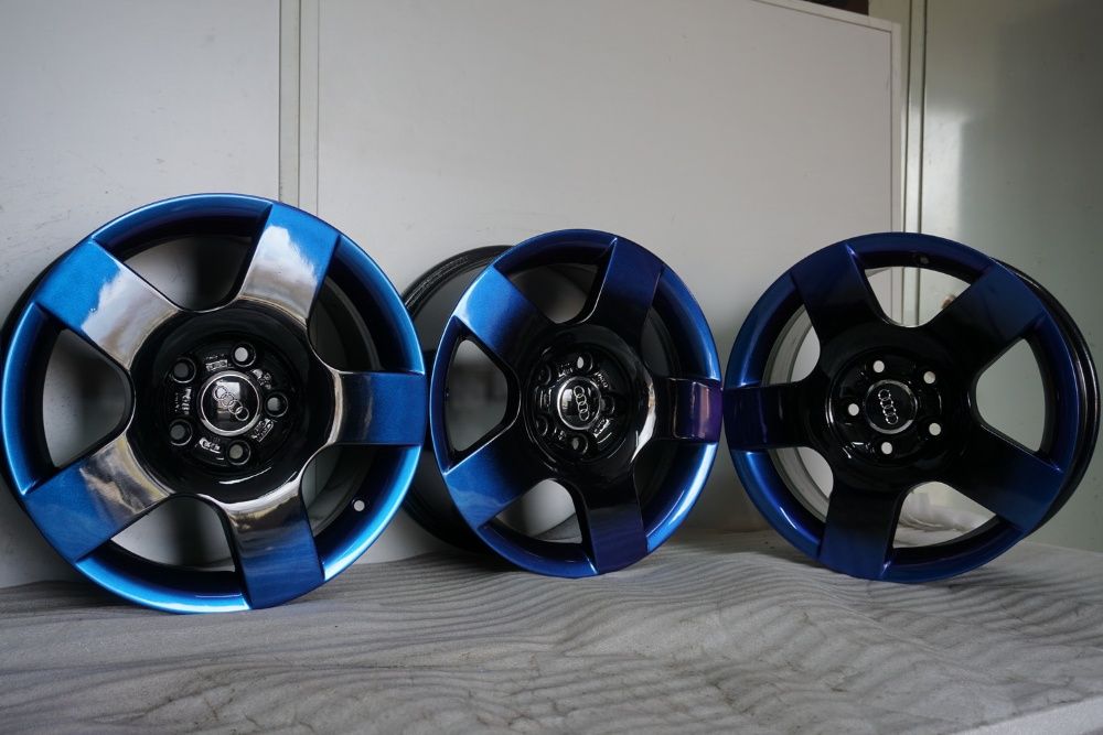 Alufelgi AUDI 7Jx16 et42 5x112 cb57,1mm czarne cieniowany kameleon!