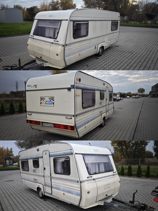 Przyczepa kempingowa Wilk 500 dmc 1300kg 5osobowa, solar, przedsionek