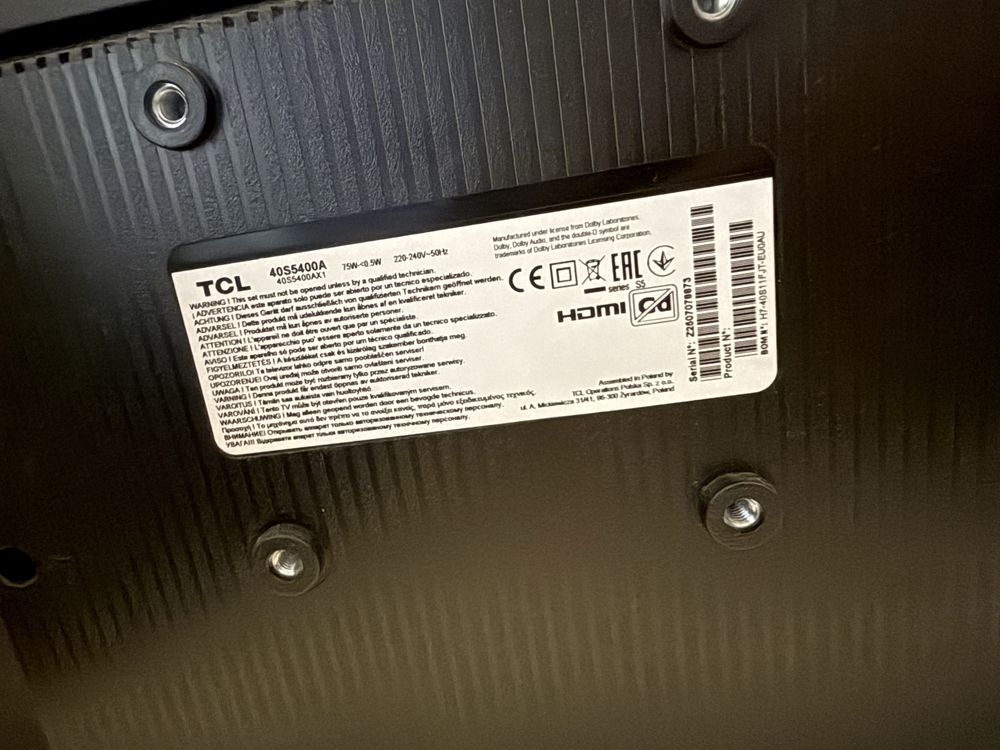 Telewizor TCL 40 cali Smart TV – Netflix, Google Asystent