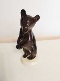 Figurka porcelanowa niedźwiedź miś Łomonosow