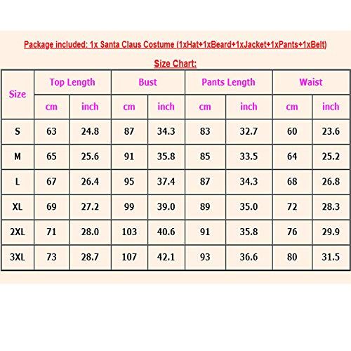 Kostium Świętego Mikołaja, zestaw Rozmiar S
