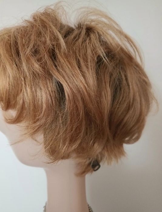 Peruka damska krótka Blond słoneczny, włosy naturalne