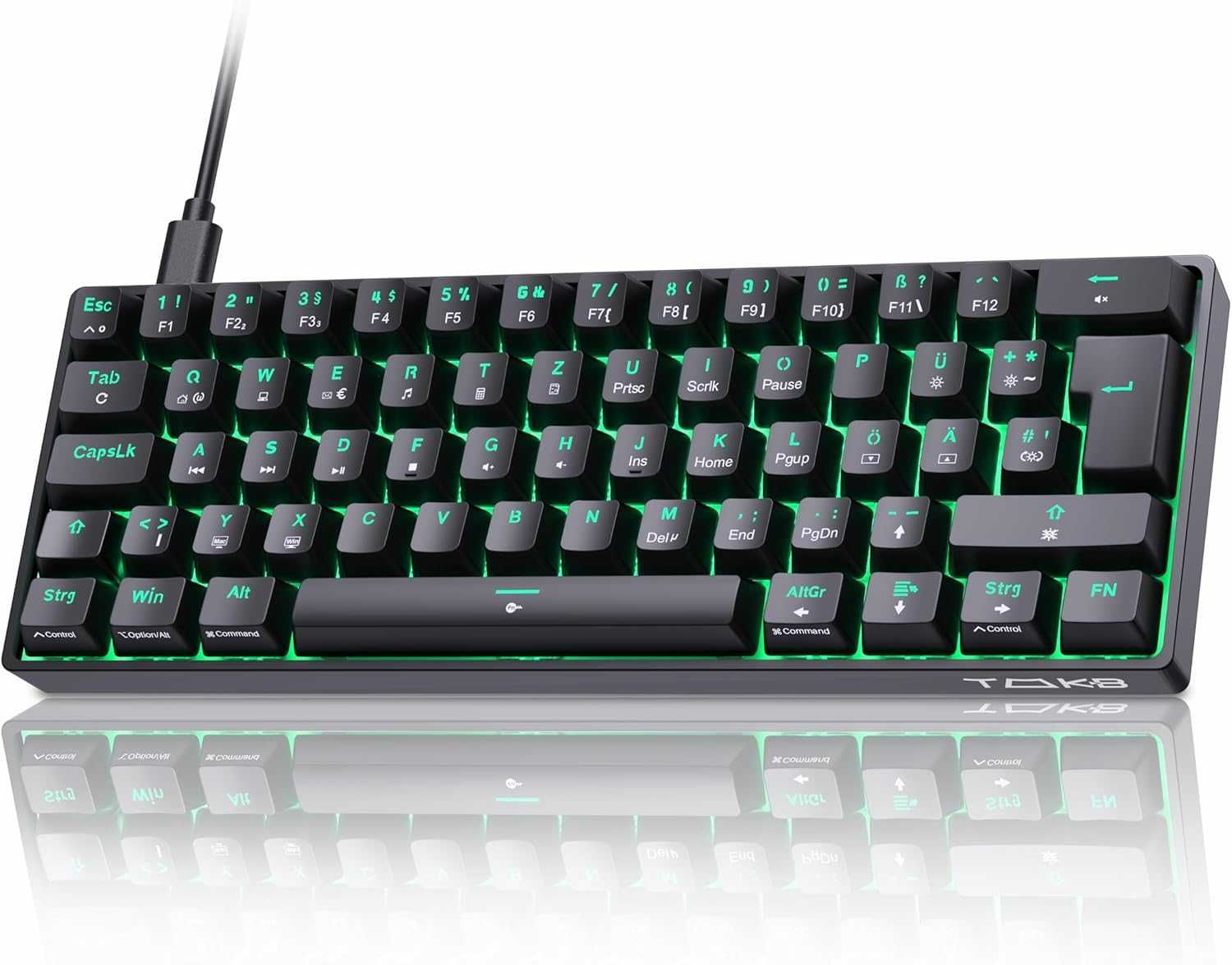TMKB T61SE-D Mechaniczna klawiatura gamingowa Red Switch czarna