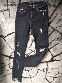 Spodnie jeansowe damskie z wysokim stanem S