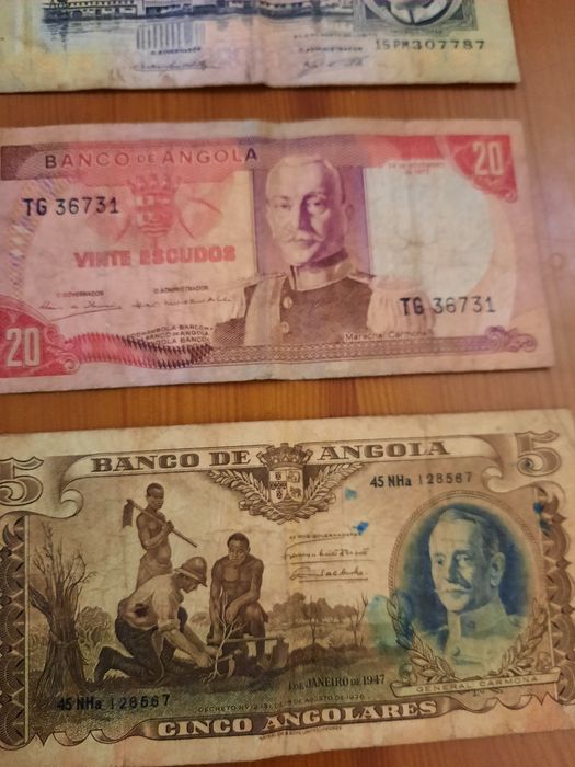 Notas de Angola ( colónia portuguesa) antigas