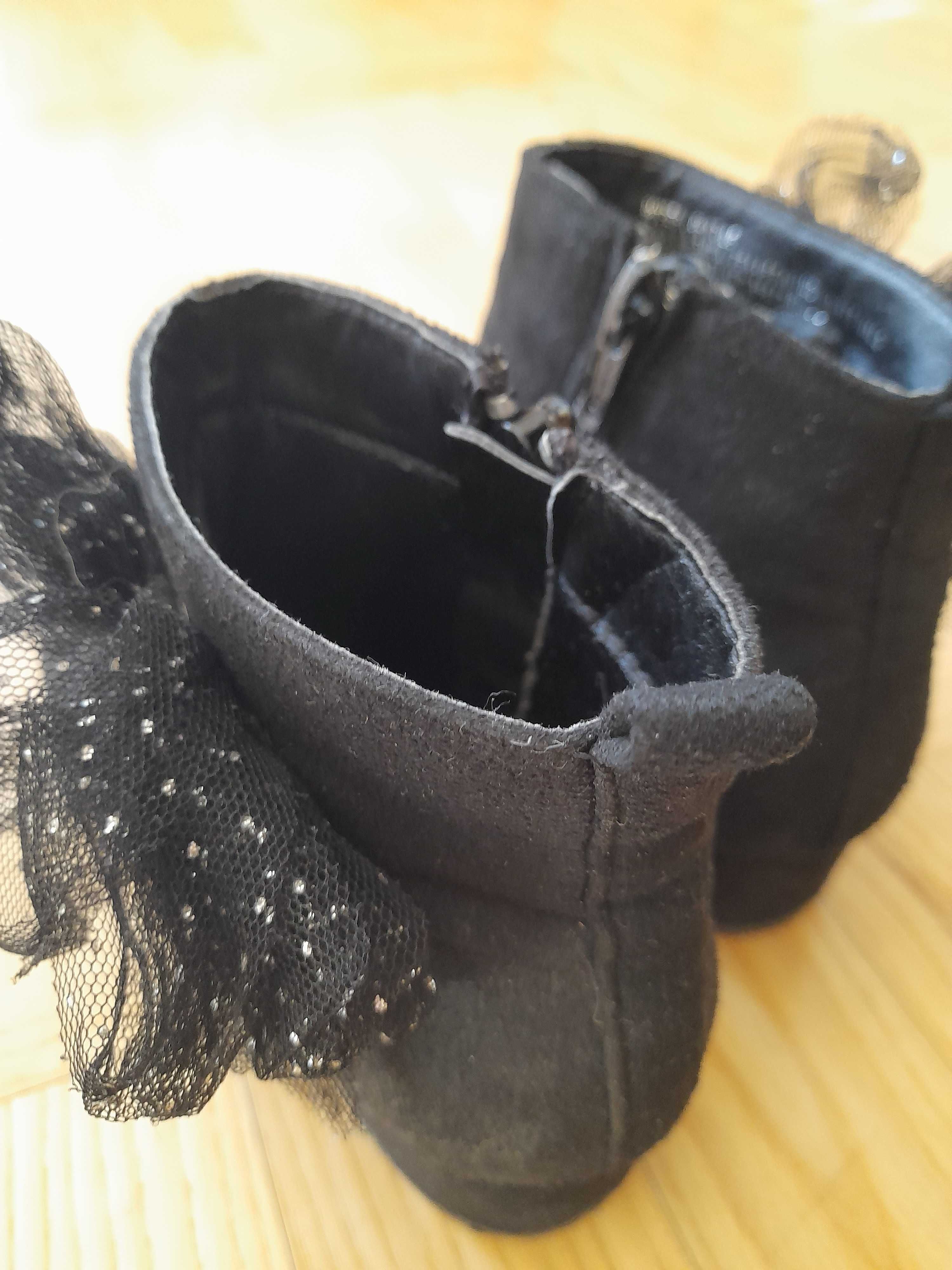 Buty,półbuty dla dziewczynki,rozm 32,czarne,zamsz