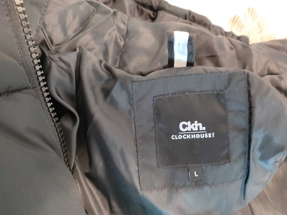 Kurtka zimowa płaszcz roz. L puchowa z kapturem długa