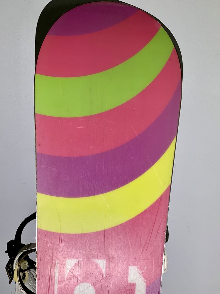 Snowboard z wiązaniami, deska snowboardowa damska, 148 cm