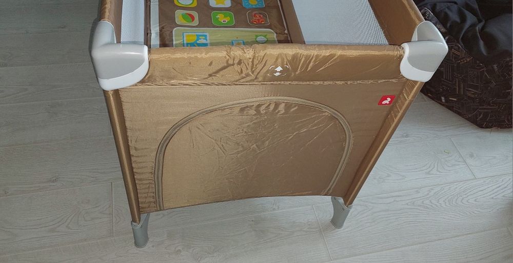 Ліжко манеж Carrello Piccolo Gold Grey White