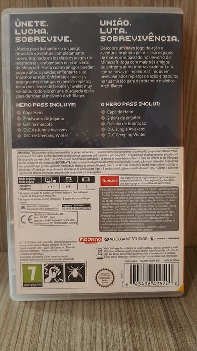 Jogo para Nintendo switch " Minecraft Dungeons"