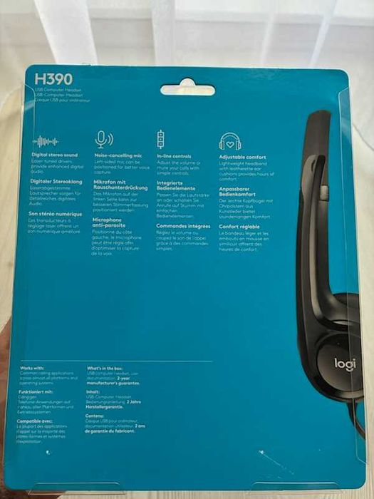 Słuchawki nauszne Logitech H390 USB