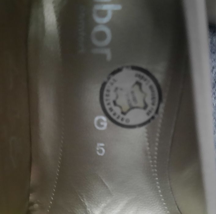 GABOR COMFORT 38 czółenka nude beż pantofle słupek baleriny skóra NOWE