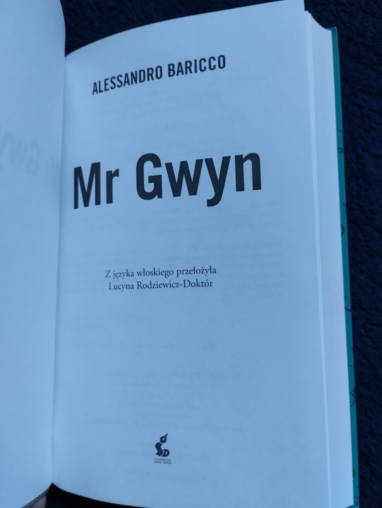 Alessandro Baricco. Mr Gwyn.