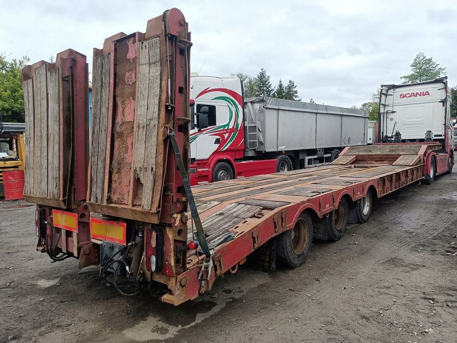 naczepa niskopowozie knorr kontener najazdy hydrauliczne 2008 POSZERZENIA