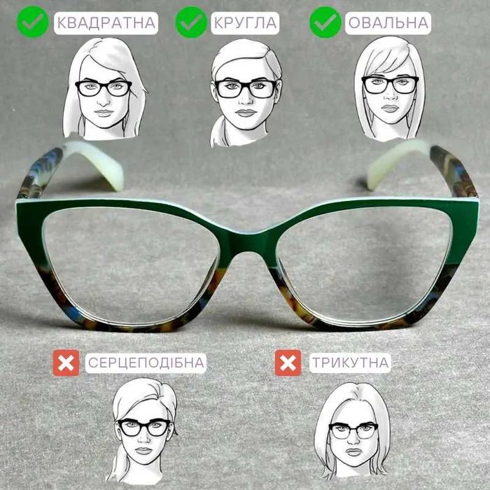 Жіночі комп’ютерні окуляри для зору котяче око + Плюсові Код 2410 C5