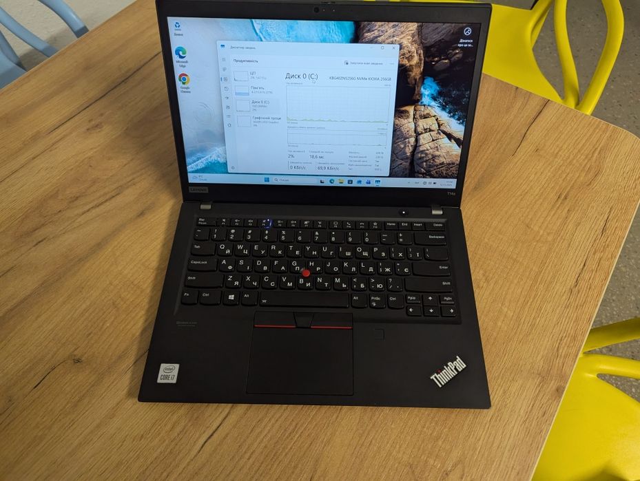 Ноутбук Lenovo Thinkpad t14s/ i7 10th/16gb/256gb/ FHD IPS сенсорний