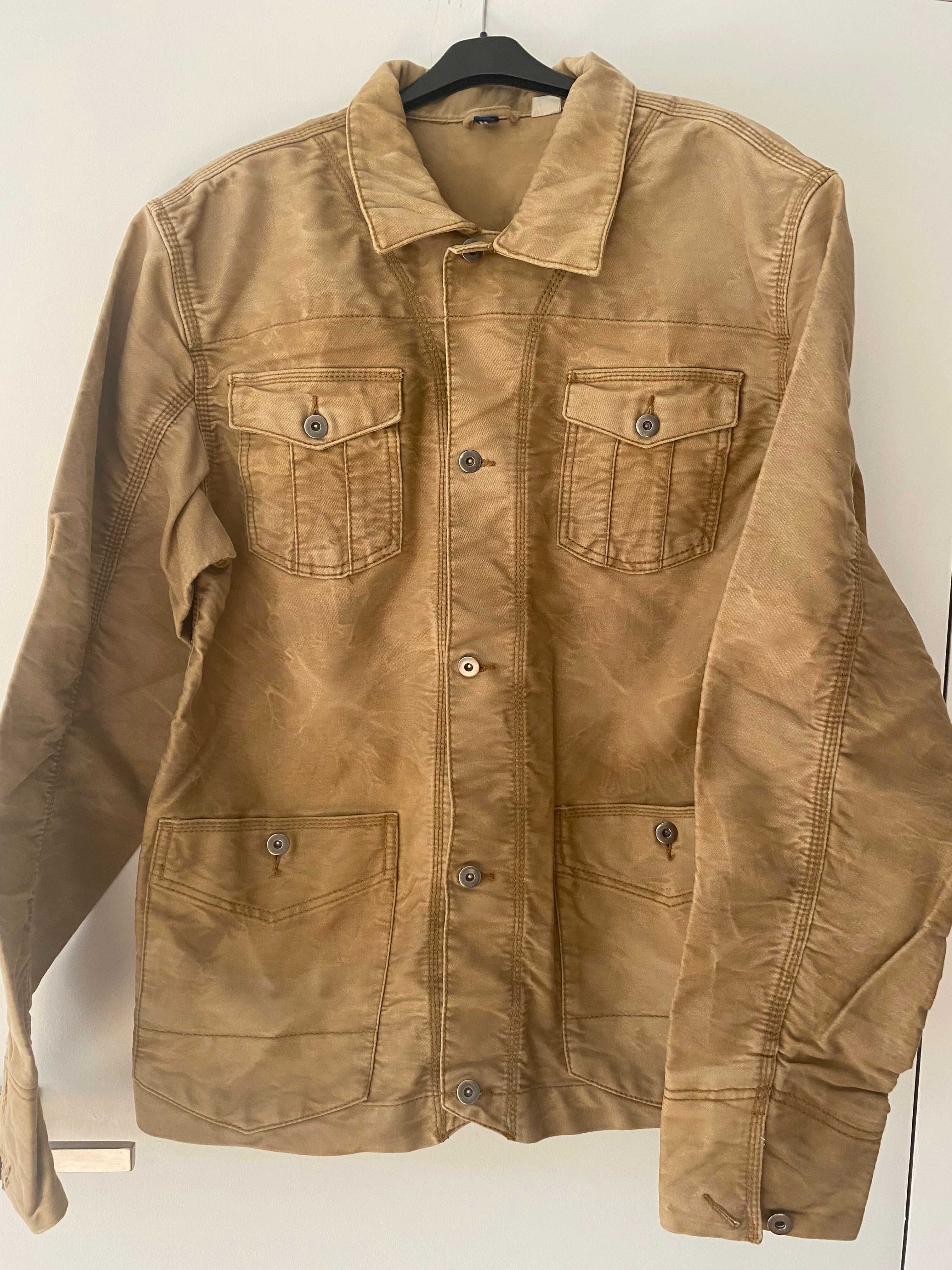 Młodzieżowa kurtka- 100% bawełna H&M + koszula C&A