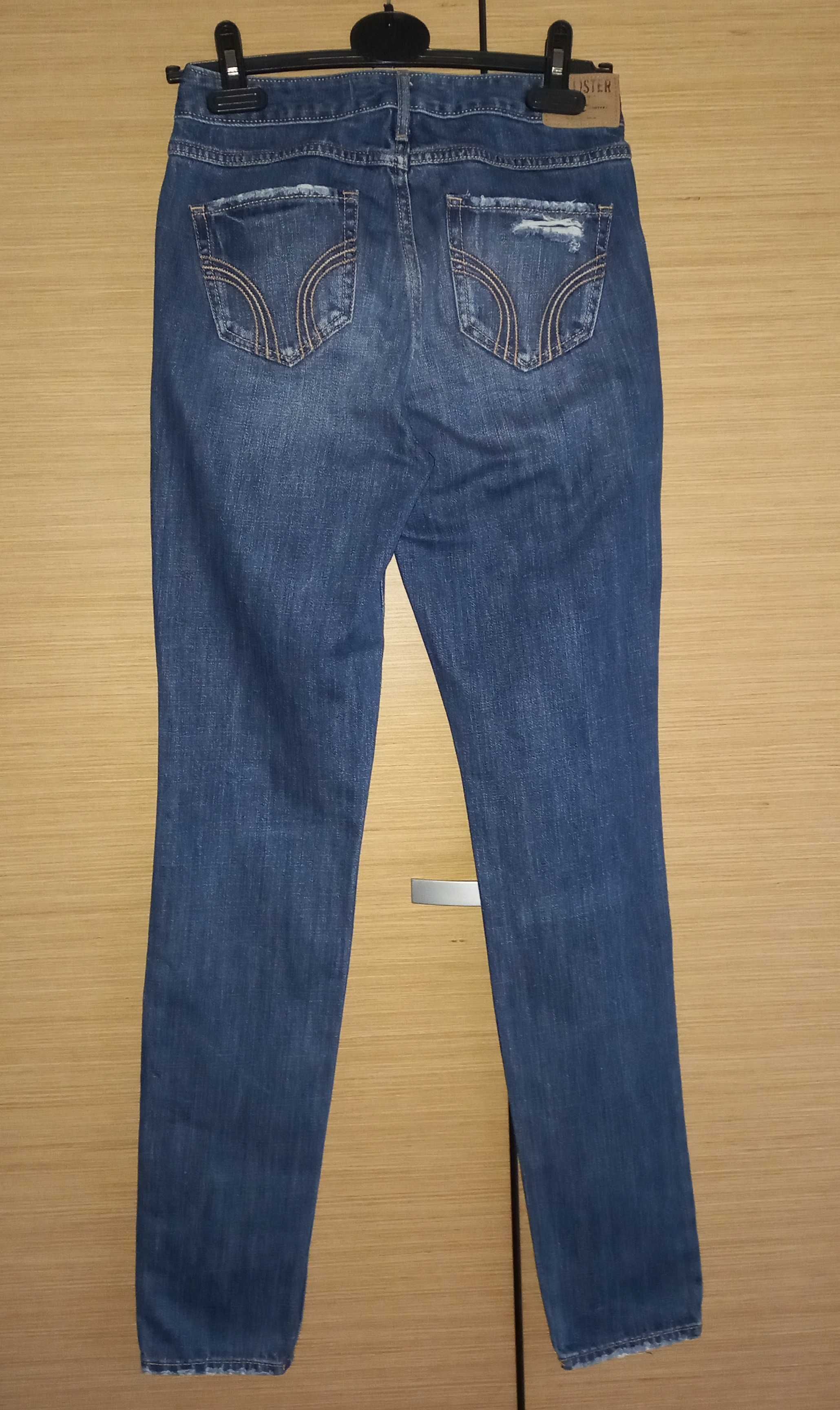 Стильні джинси Hollister p. XS- S сині рвані