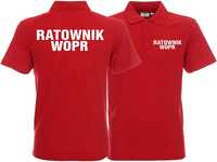 Koszulka Polo męska Ratownik Wopr czerwona (l)