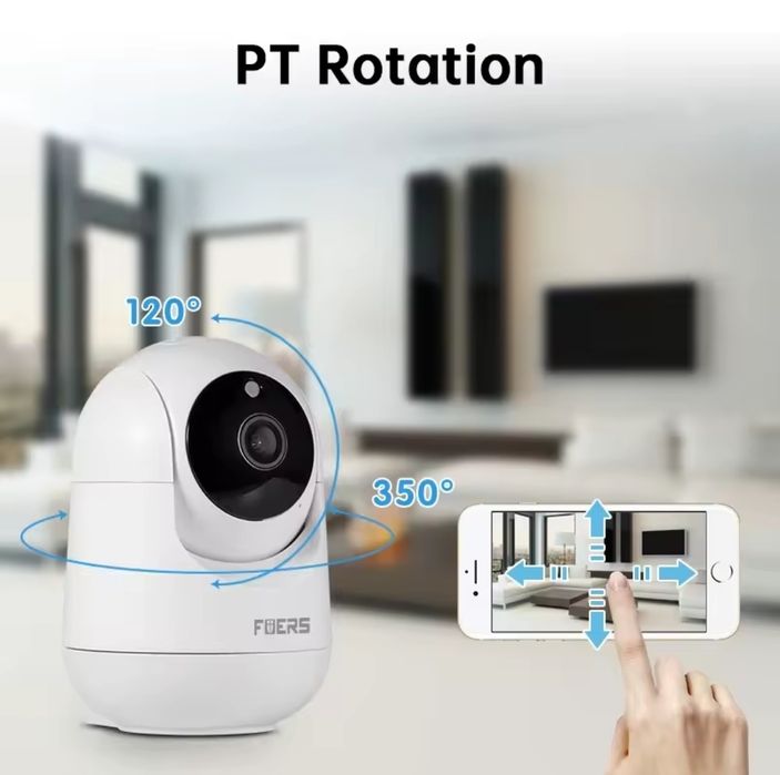 Поворотна Wi-Fi IP камера відеоспостереження Fuers 5MP Tuya Smart Home