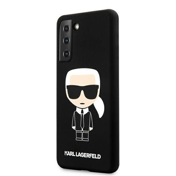 Etui Karl Lagerfeld Silicone Iconic do Galaxy S21+ - Czarny