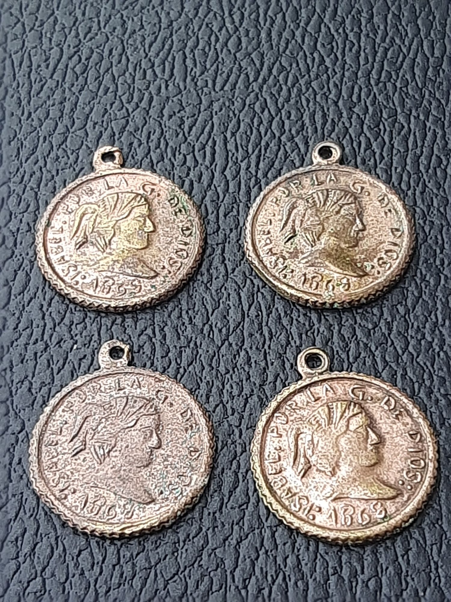 Antigas Medalhas da Rainha Isabel de Espanha Ano 1868
