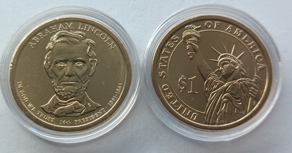 Moeda 1$ U.S.A.- Conjunto dos 5 Presidentes