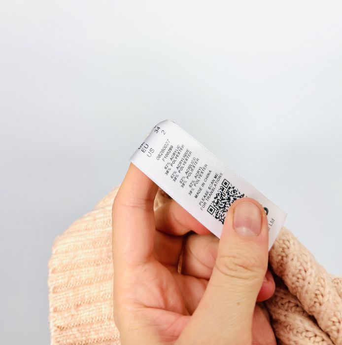 Beżowy sweter z dekoltem w serek XS 34 ASOS