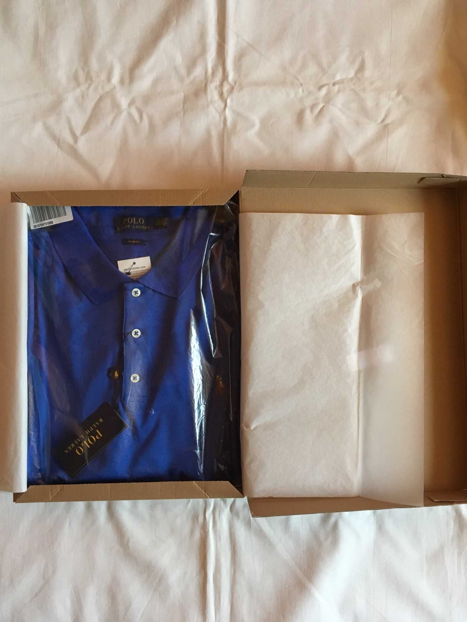 Nowa koszulka meska Polo Ralph Lauren niebieska vintage blue mesh