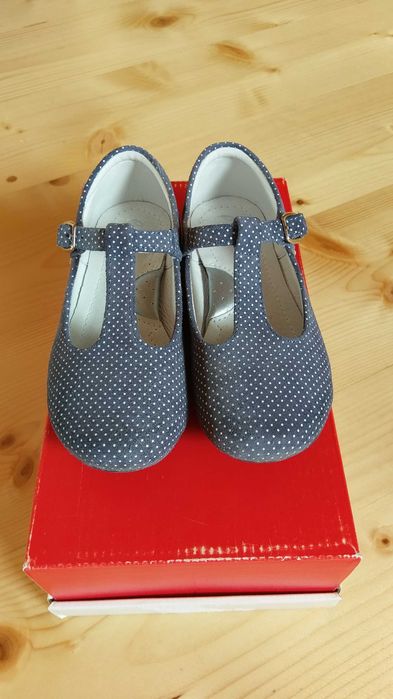 eleganckie granatowe balerinki półbuty Emel roz 27