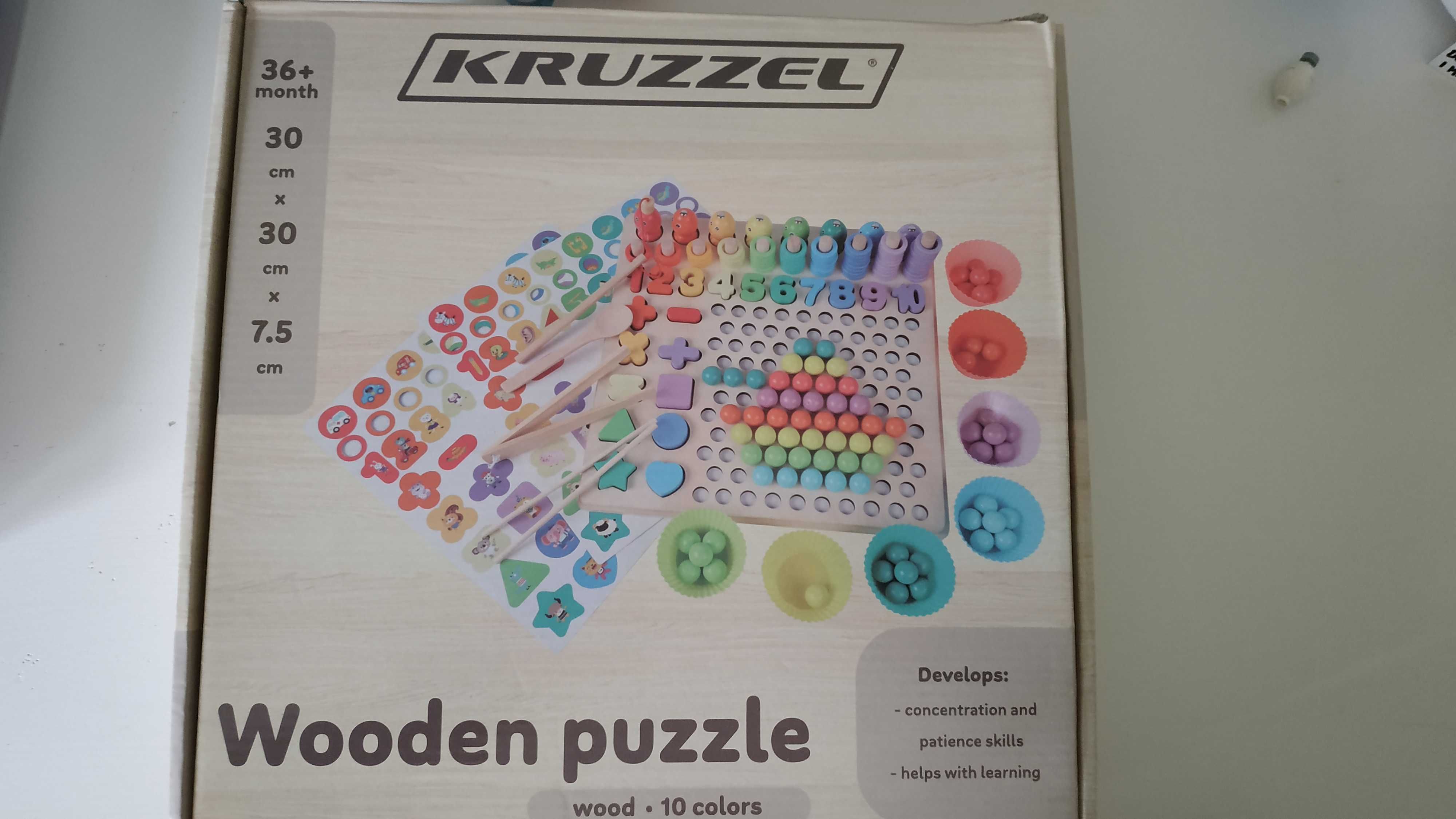 Kruzzel drewniana układanka puzzle sorter