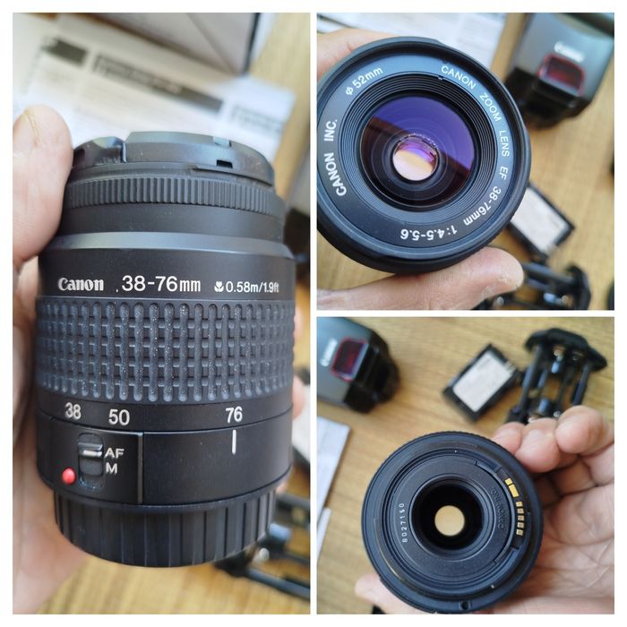 Canon 6d, punho, lente, flash e cartão de memória