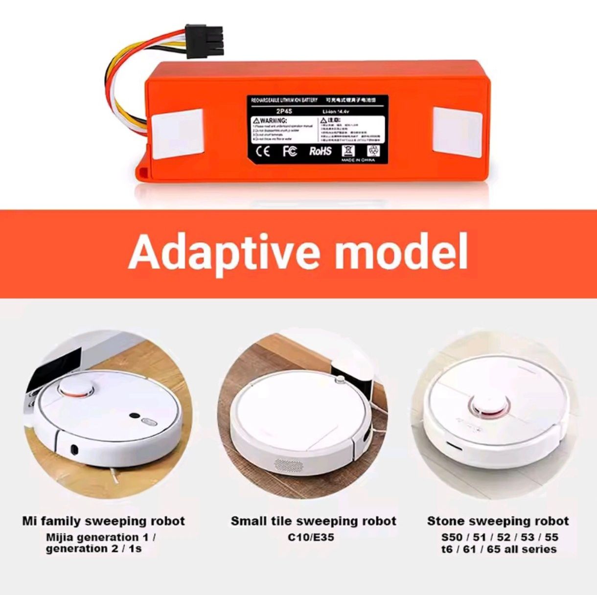 Bateria substituição aspirador Xiaomi