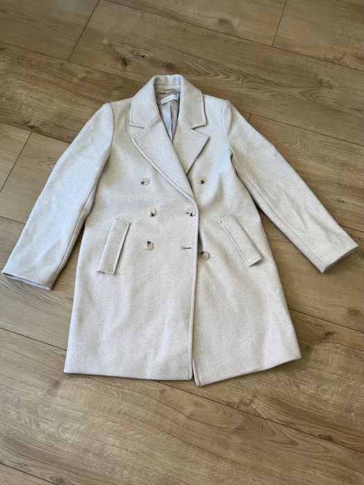 Damski kremowy płaszcz Reserved - S