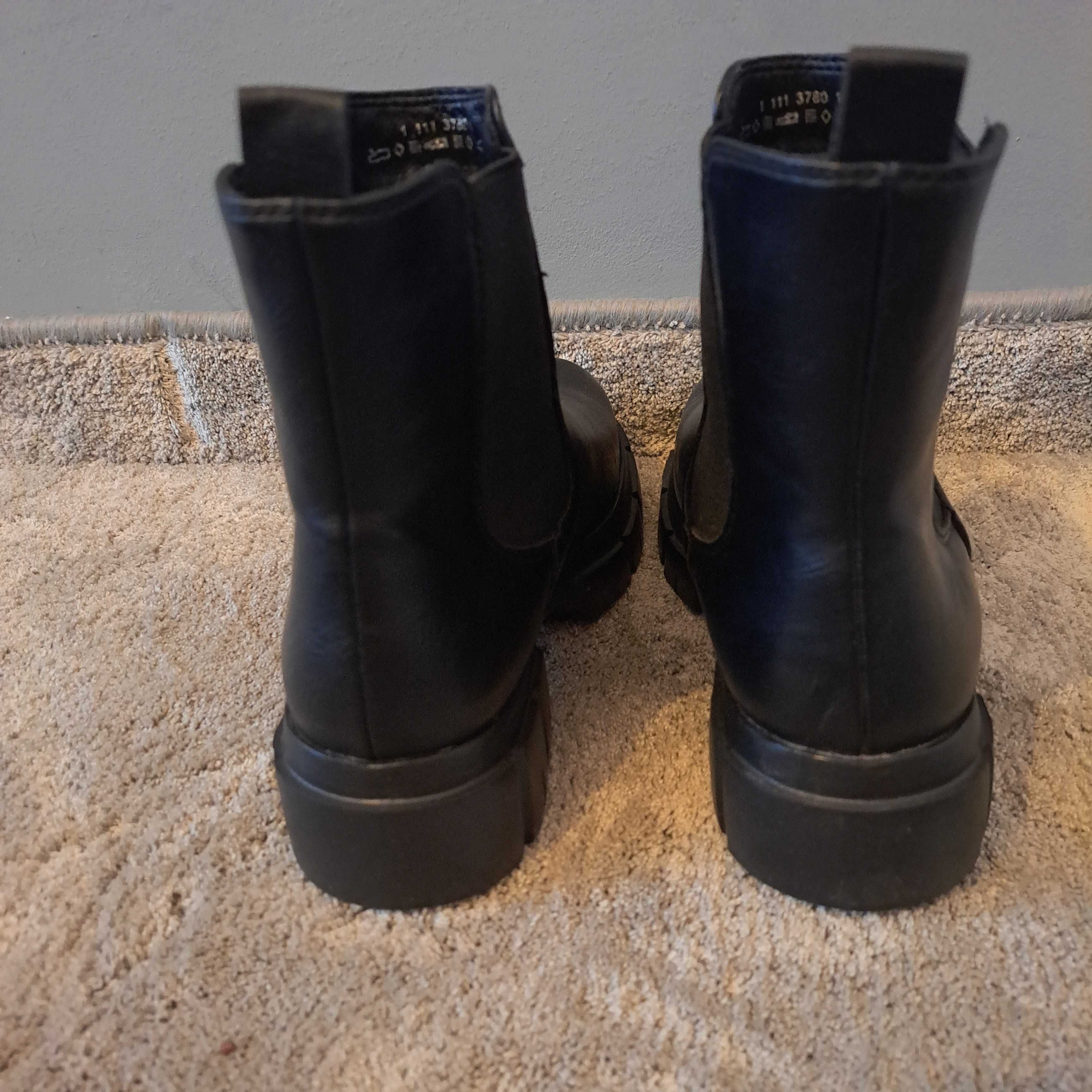 Buty czarne sztyblety kozaki 36