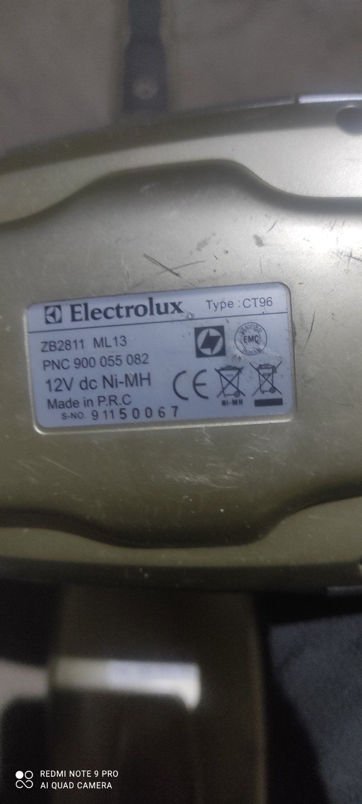 Пилосос( порохотяг) Electrolux Type: CT96 ZB2811 ML13 на запчастини