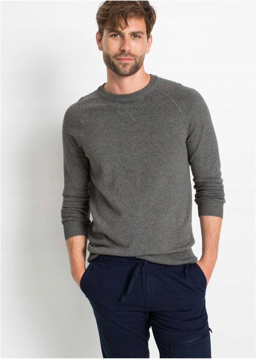 B.P.C sweter męski czarny bawełniany ^60/62, XXL