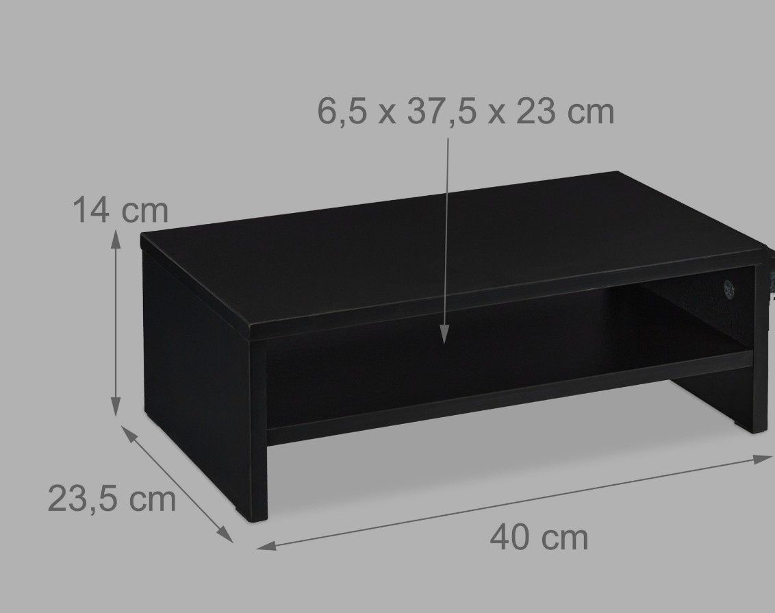 Czarna podstawka pod monitor