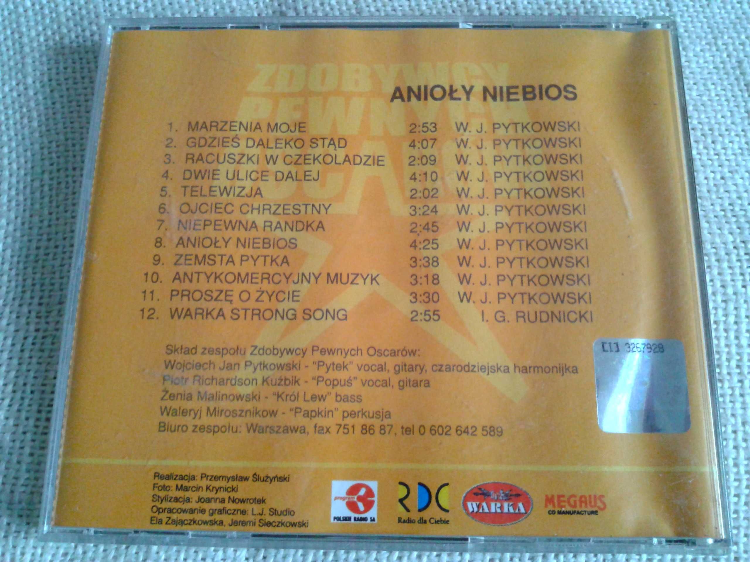 Zdobywcy Pewnych Oskarów – Anioły Niebios  CD
