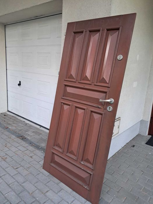 Drewniane skrzydło drzwiowe z demontażu