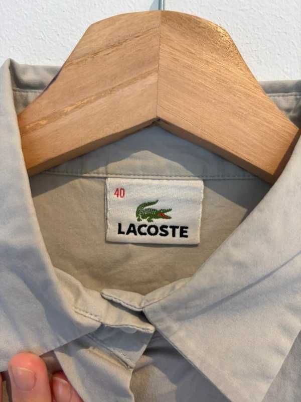 Camisa Lacoste cinzento claro