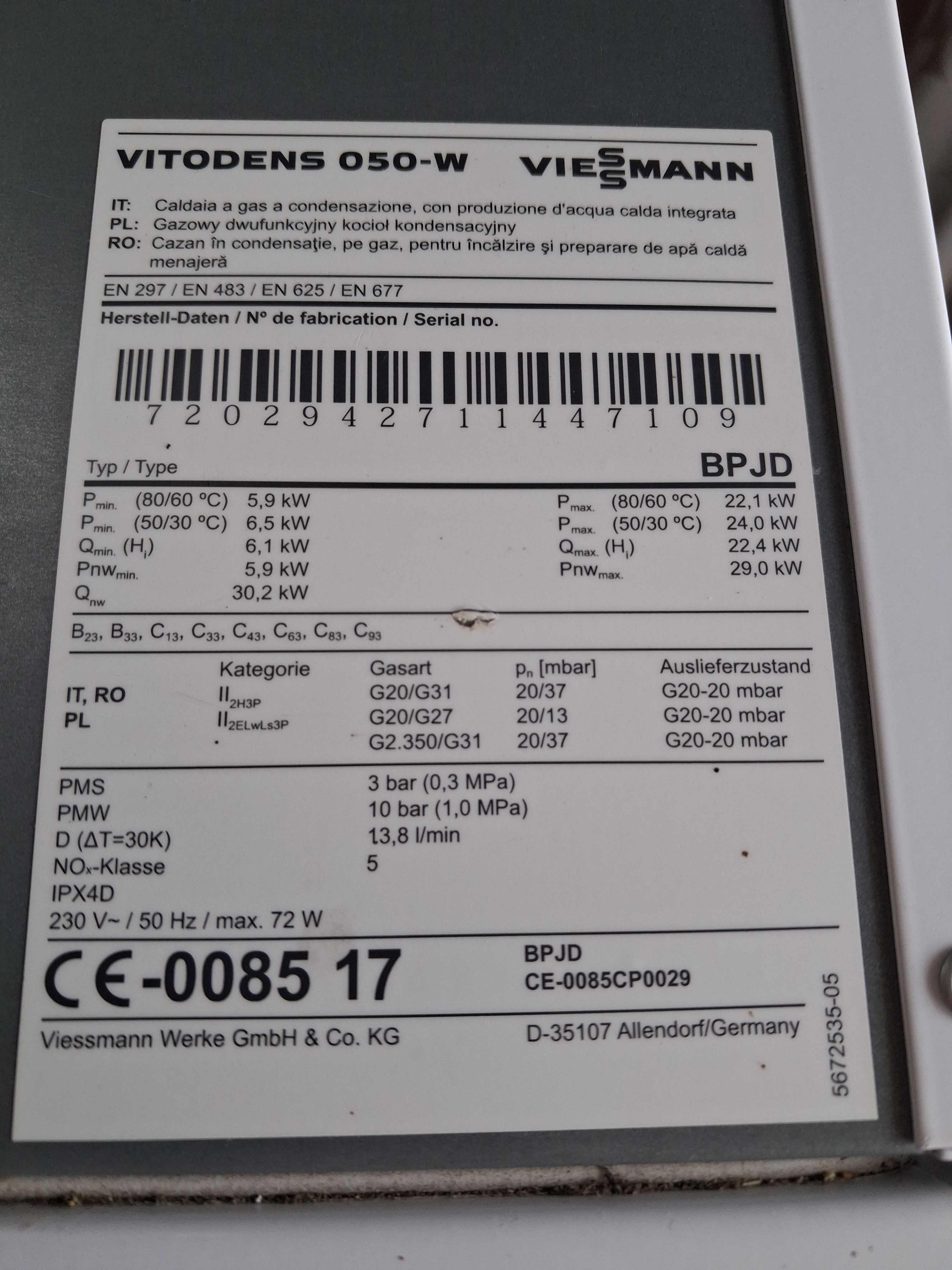 Viessmann Vitodens 050 piec gazowy,kocioł