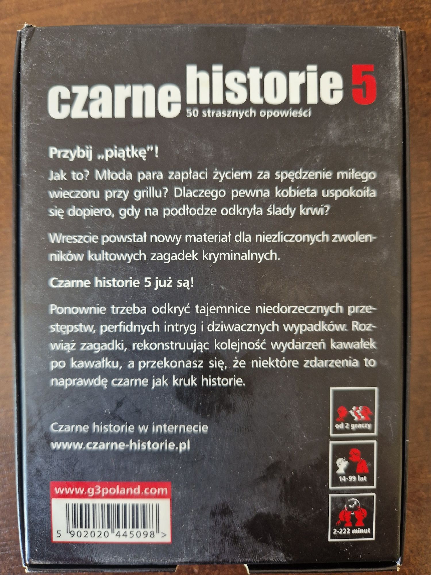 Czarne Historię 5 gra karciana