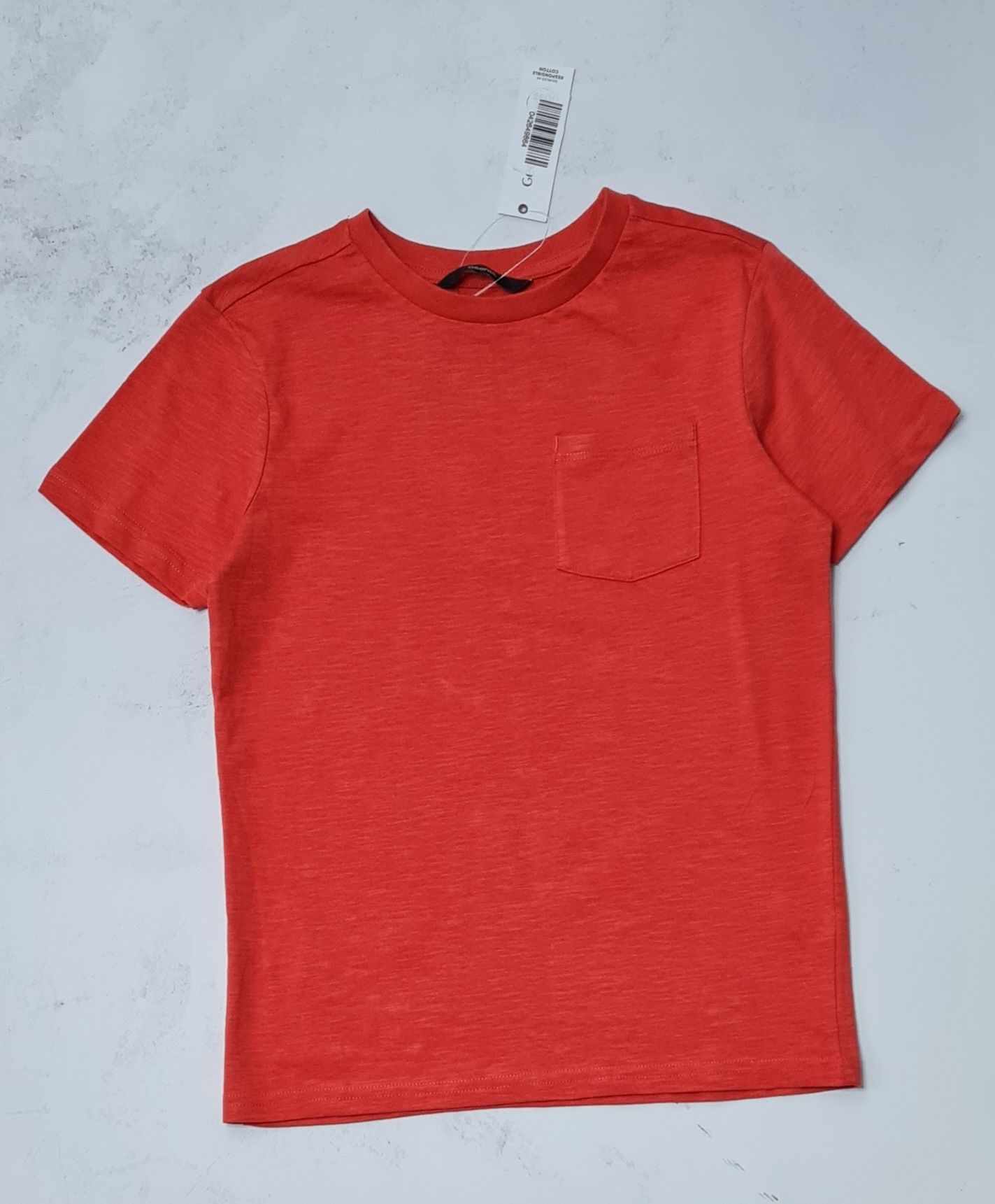 Czerwony Tshirt koszulka GEORGE kieszonka 10/11lat 140/146cm