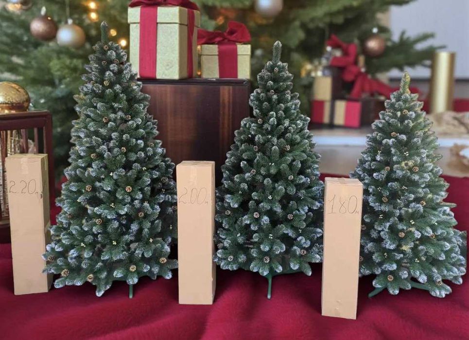 ‼️ Штучна ялинка новорічна зелена с шишками. Елка искусственная. Дроп