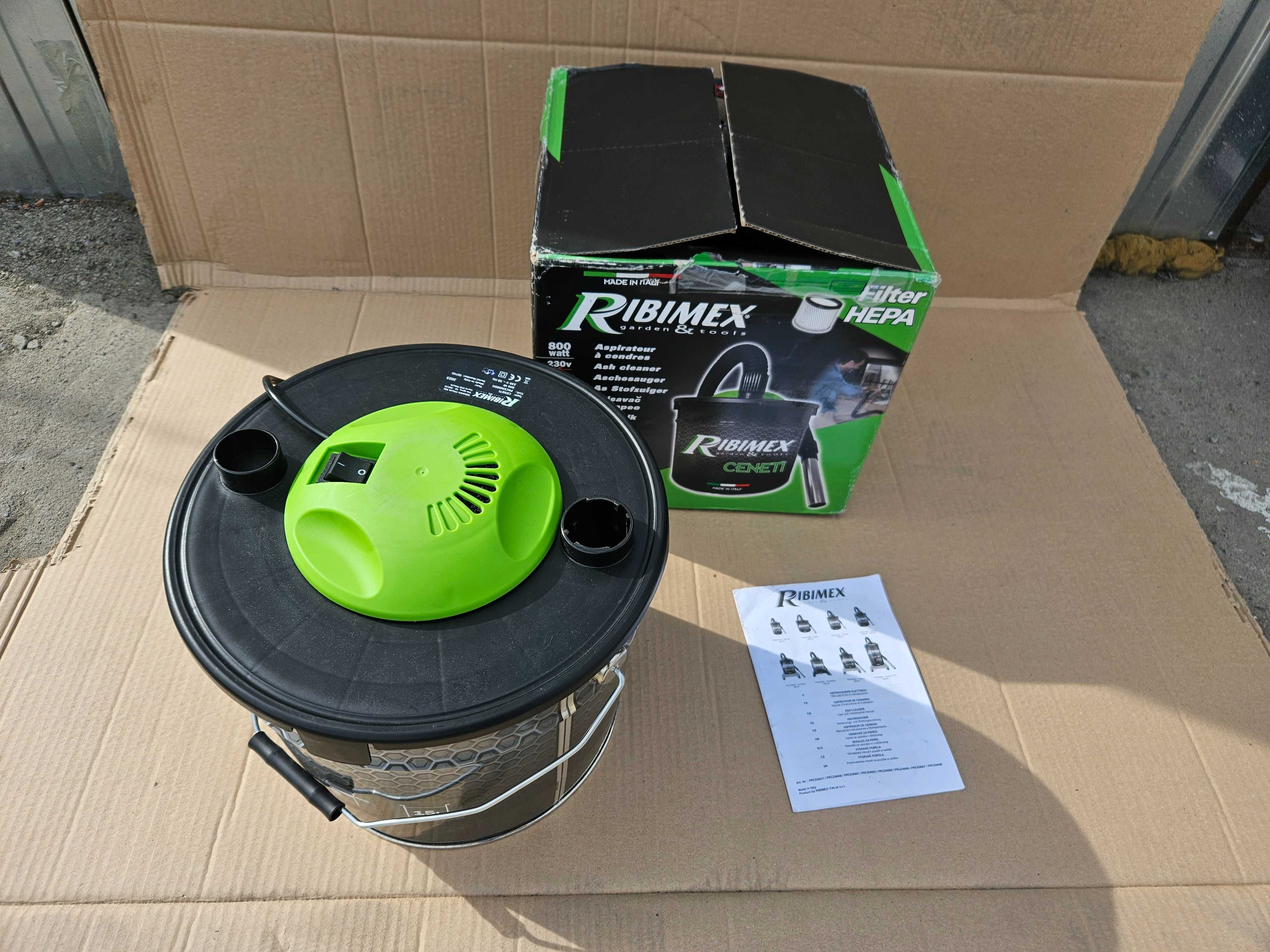 Odkurzacz do popiołu Ribimex 800 W 15 l