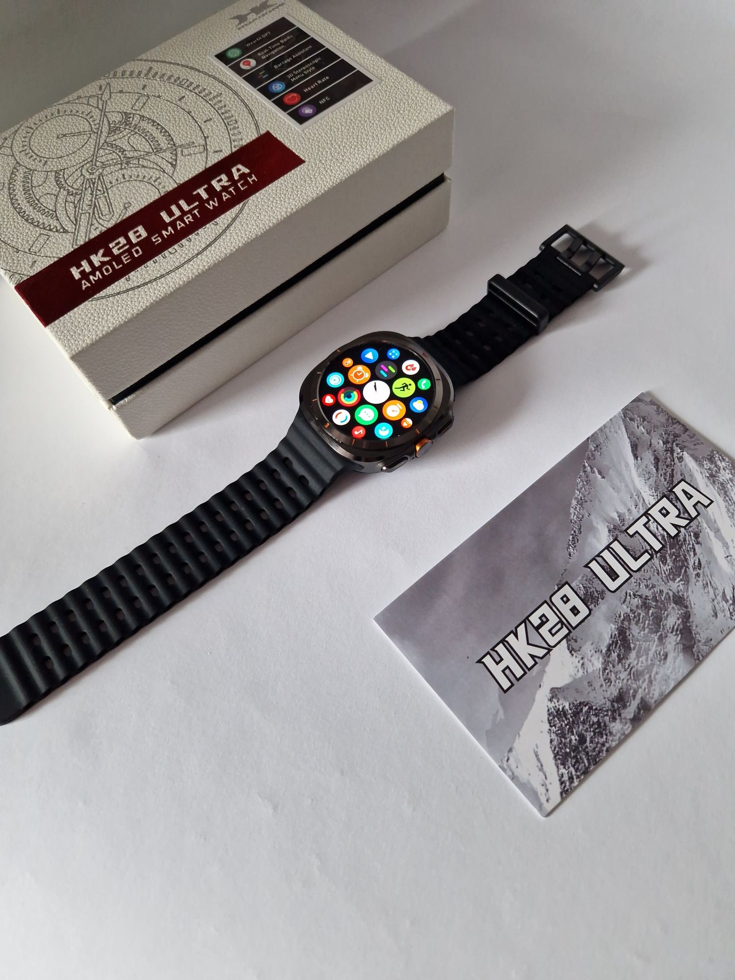 Hk28 Ultra watch, nowy smartwatch komplet bez jezyka polskiego