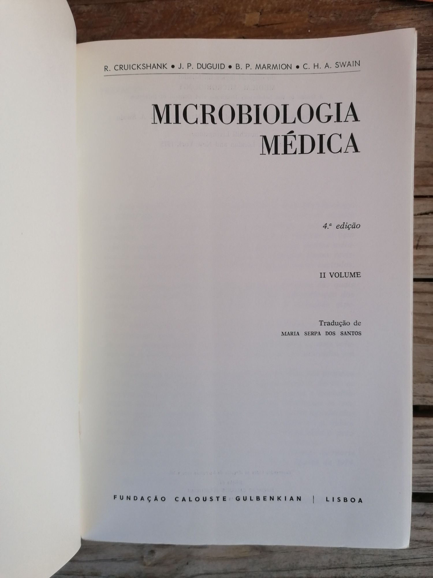 Microbiologia Médica 1° e 2° Volumes - 4a Edição - 1973 e 1975